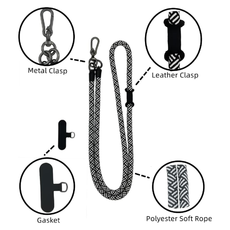 Sturdy Rope Crossbody Phone Lanyard Zibra
