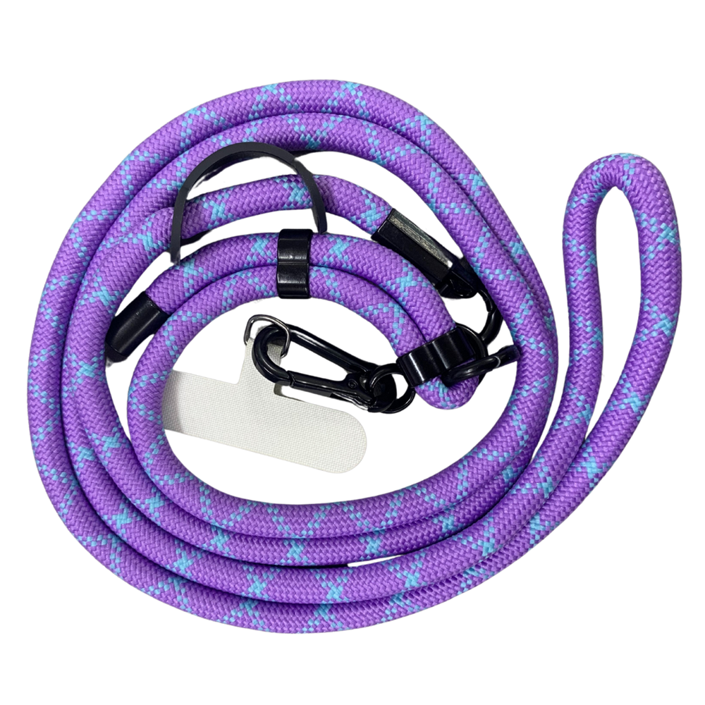 Adjustable Sturdy Rope Crossbody Phone Lanyard Purple