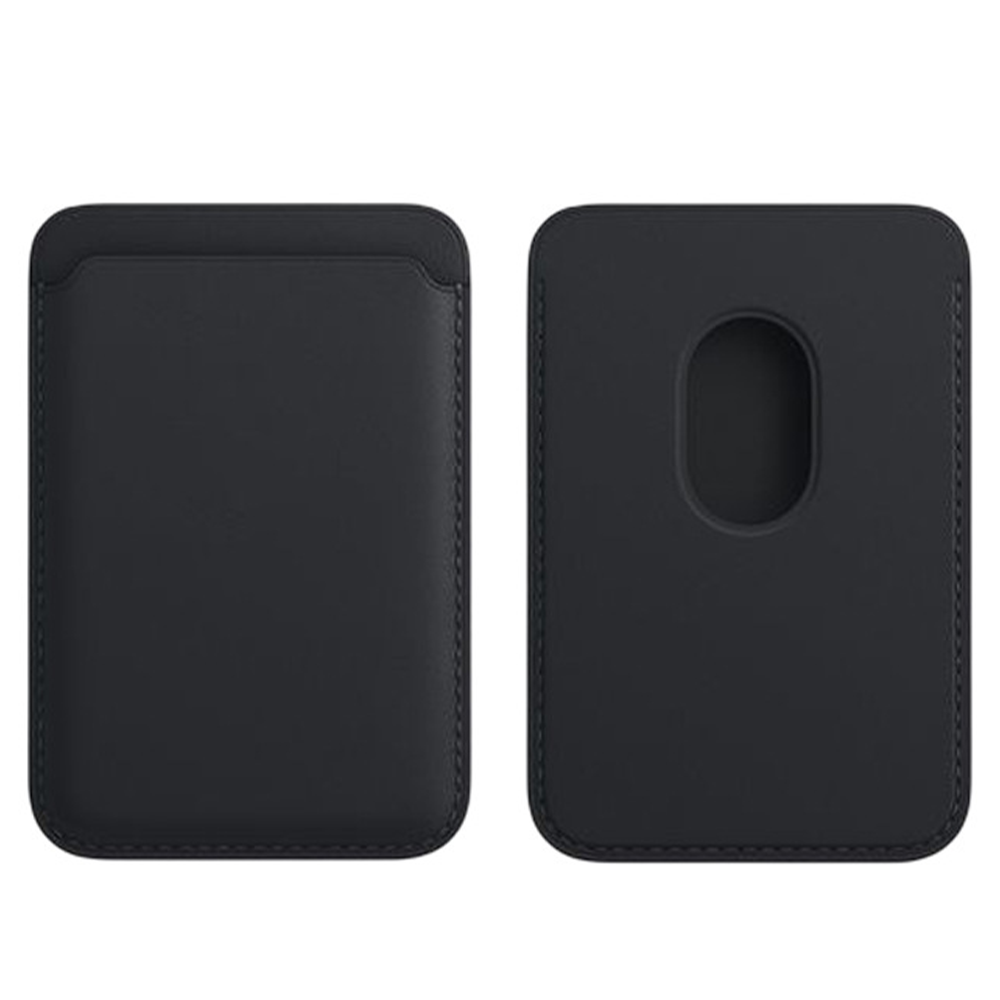 PU Leather Magsafe Card Wallet Black