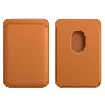 PU Leather Magsafe Card Wallet Brown
