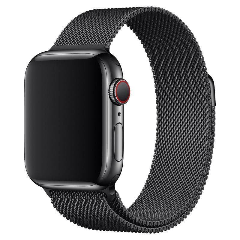 Apple Watch Stainless Steel Milanese Loop Strap Black