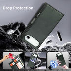 Nebula iPhone 17 Air Magnetic Detachable Leather Wallet Case Black
