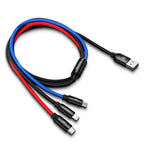 Baseus Three Primary Colors 3-in-1 Cable 3.5A 1.2m
