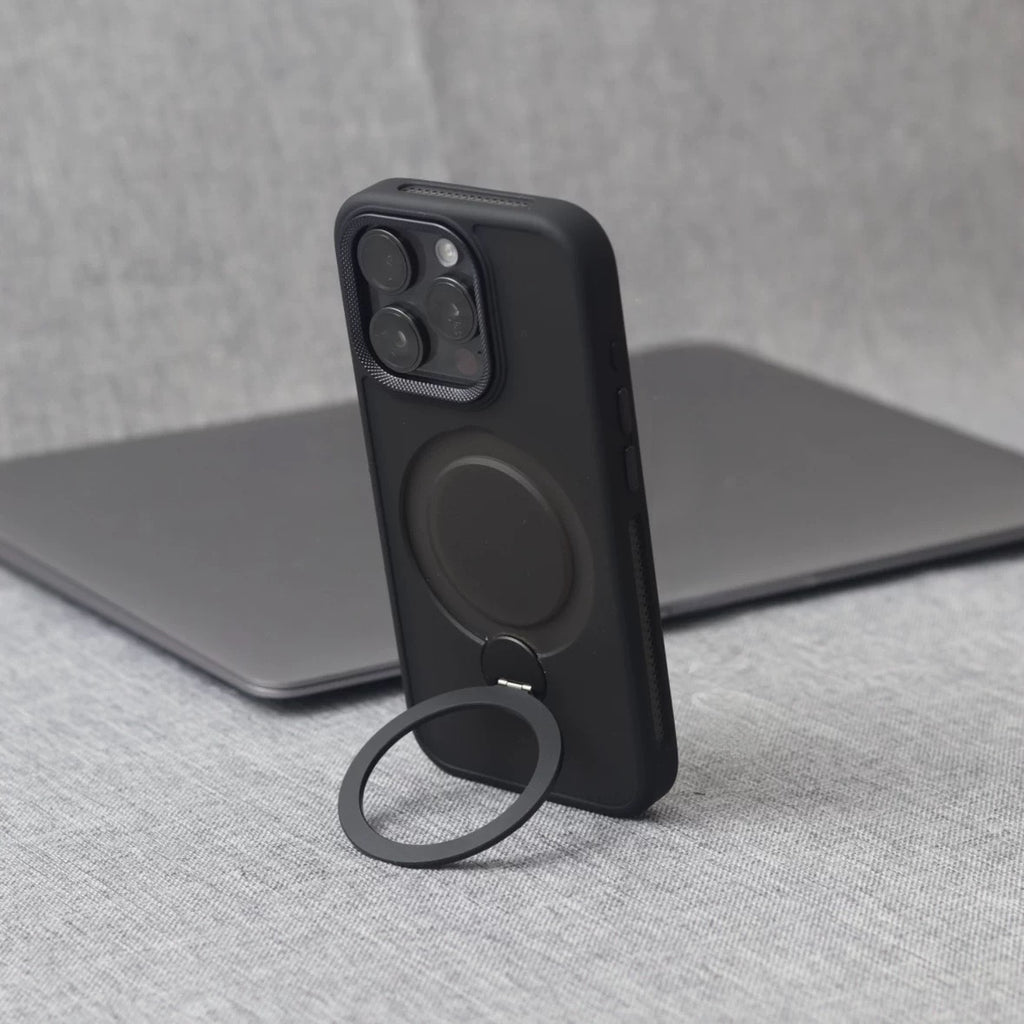 360°  Rotatable Invisible Stand Case for iPhone  – Grey