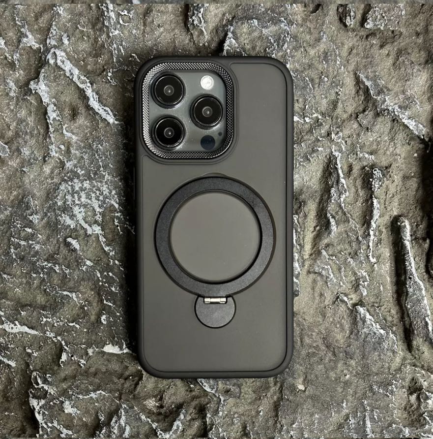 360°  Rotatable Invisible Stand Case for iPhone  – Grey