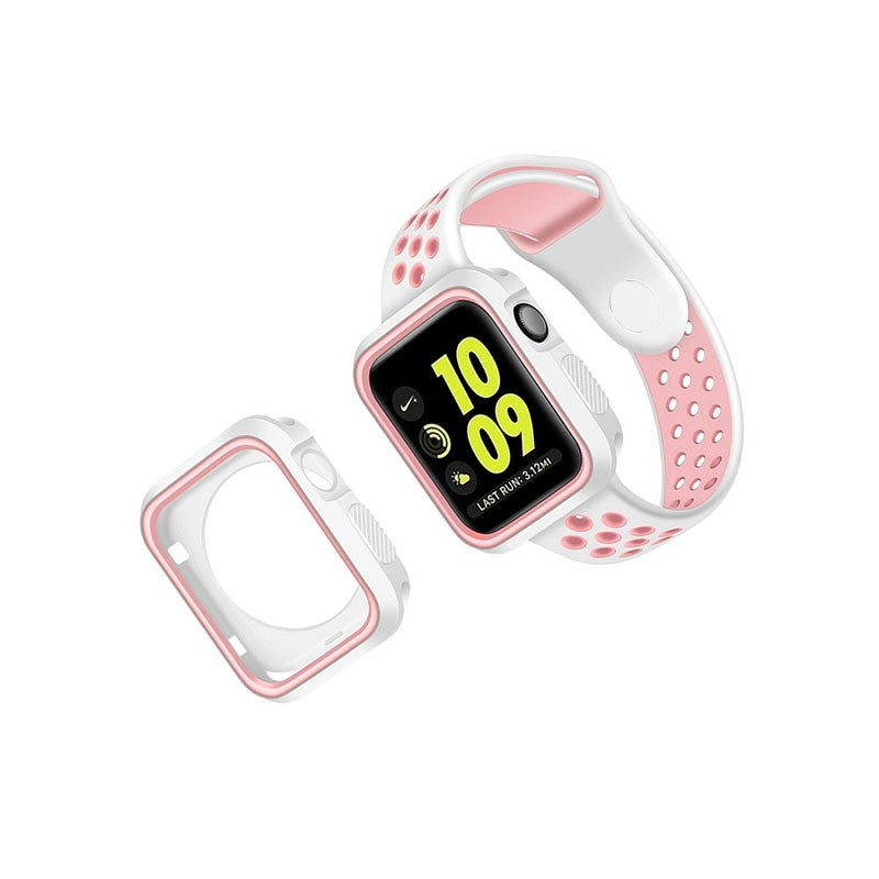 Apple Watch Bumper Protective Case White-Pink