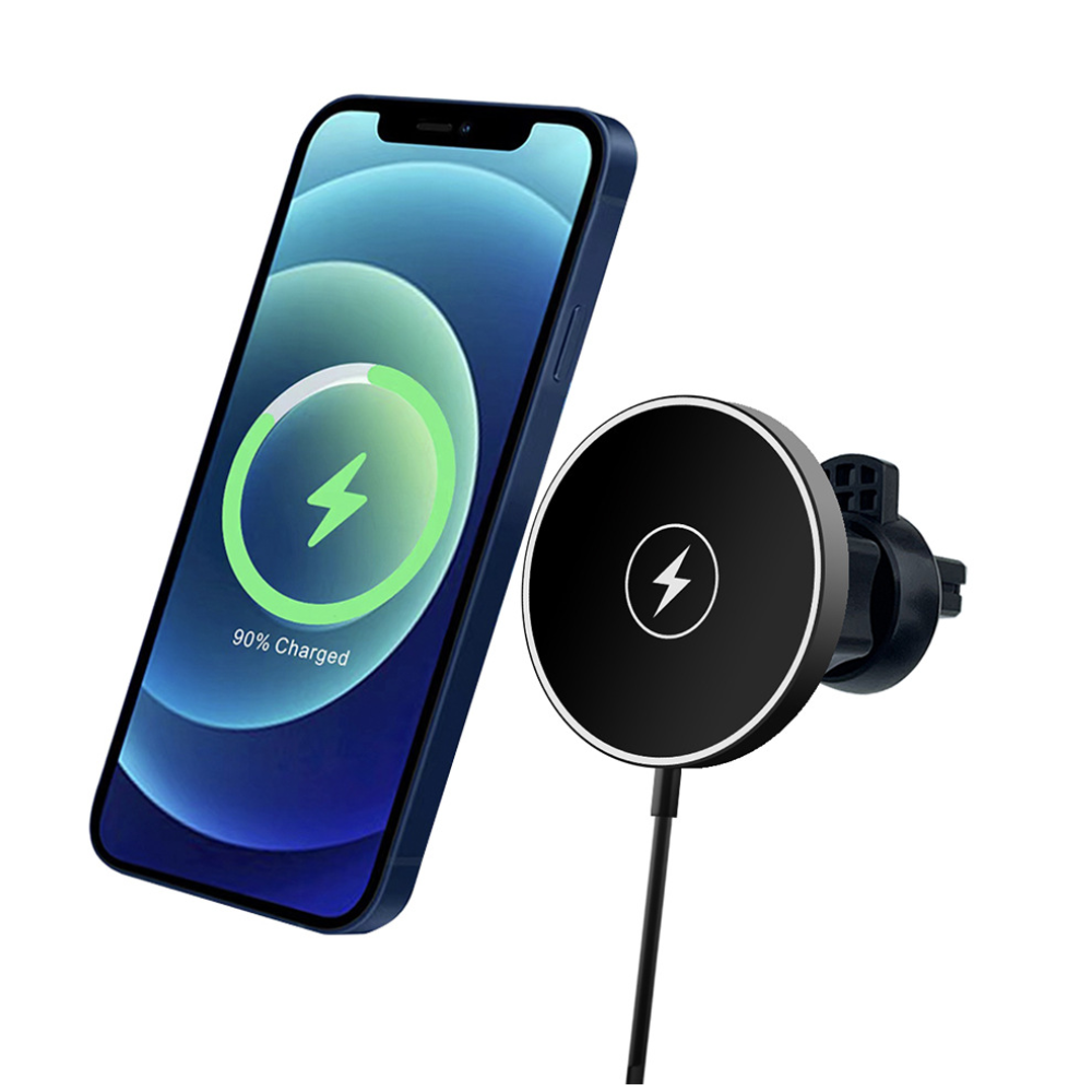 Magnetic Wireless Car Charger Cable Attached