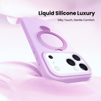 iPhone 17 Series Magsafe Invisible Silicone Stand Case - Purple