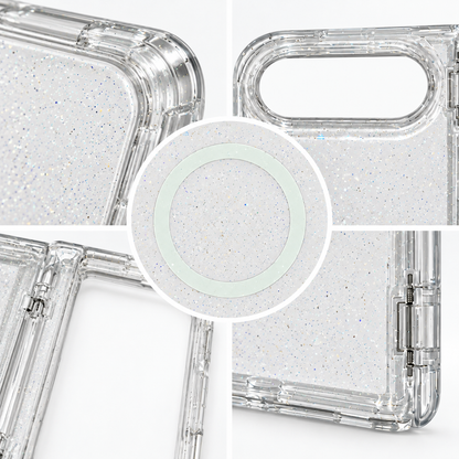 iPhone Duo Clear Back Tough MagSafe Crystal Sparkling Case