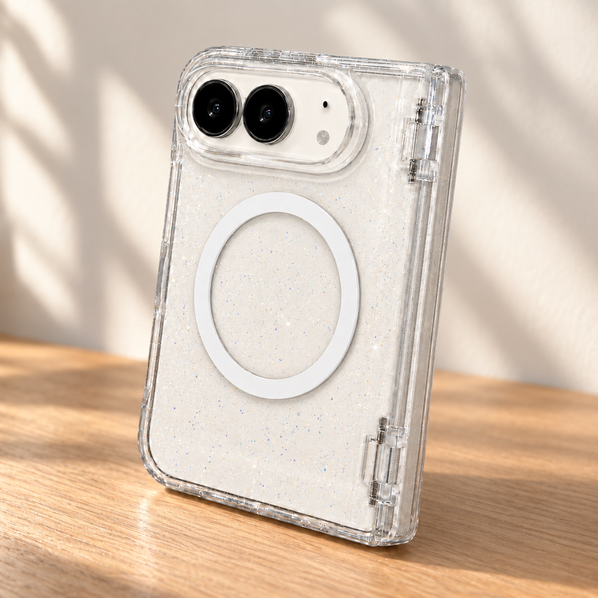 iPhone Duo Clear Back Tough MagSafe Crystal Sparkling Case