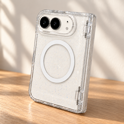 iPhone Duo Clear Back Tough MagSafe Crystal Sparkling Case