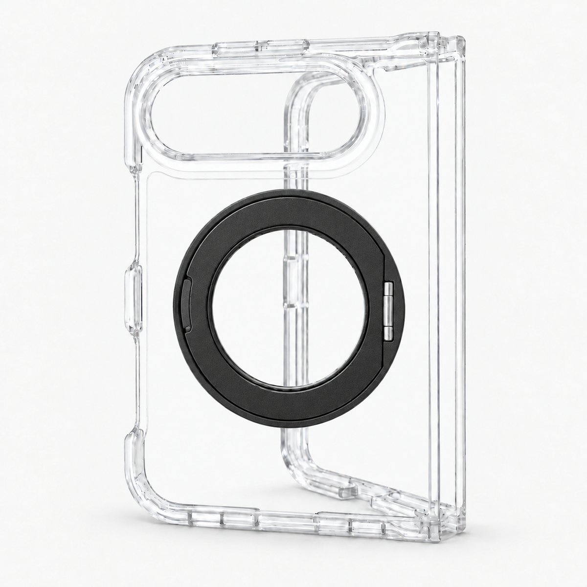 iPhone Duo Fortify Clear 360 Rotatable MagSafe Case-Black