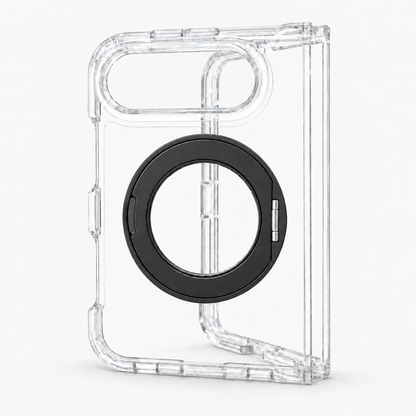 iPhone Duo Fortify Clear 360 Rotatable MagSafe Case-Black
