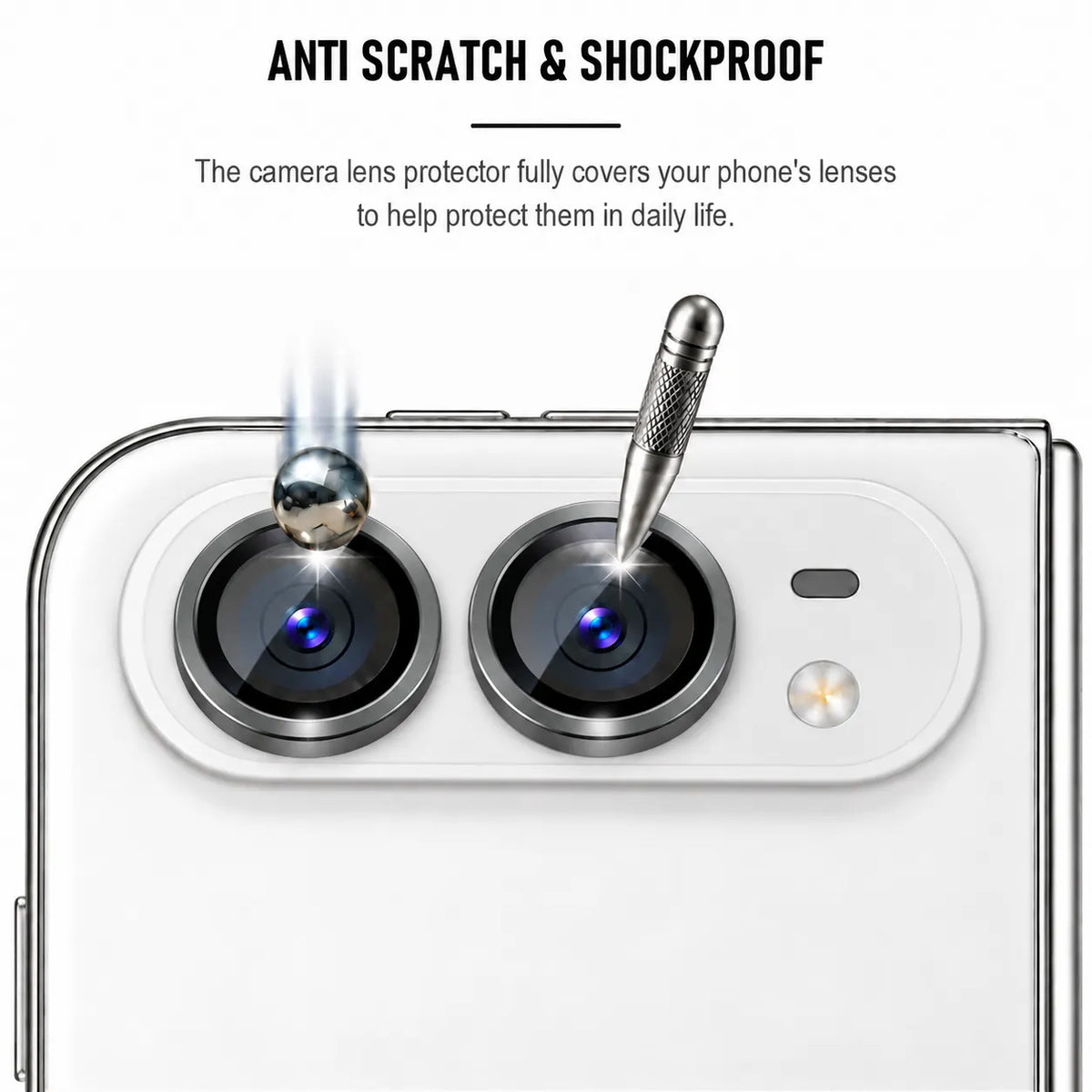 iPhone Duo Camera Lens Protector Tempered Glass Black