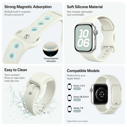 Apple Watch  Silicone Black Nod  Lavender 38/40/41mm