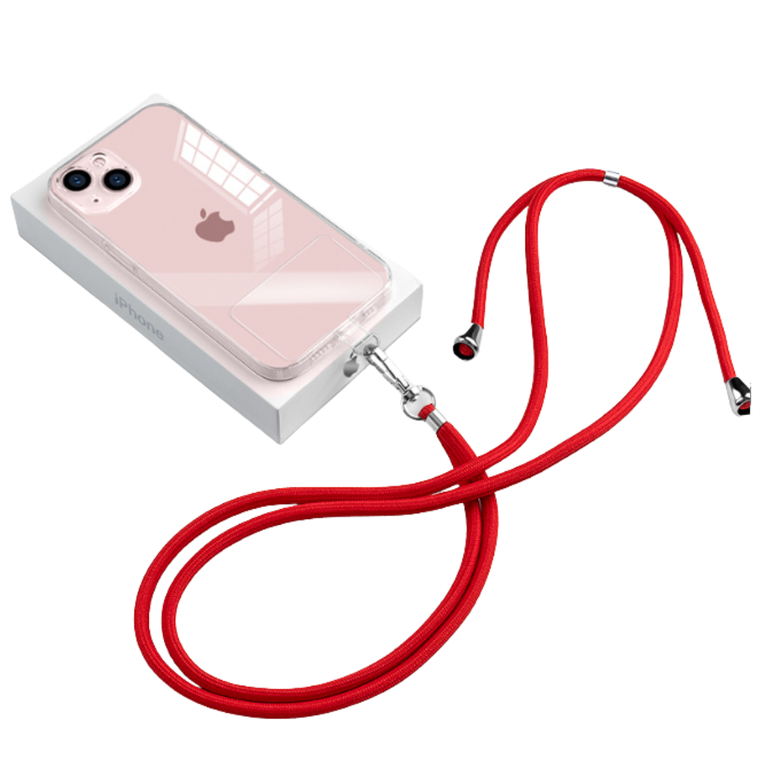Universal Phone Lanyard with Pad - Red