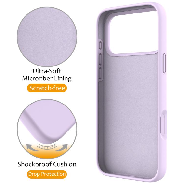 iPhone 17 Series Magsafe Invisible Silicone Stand Case - Purple