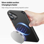 iPhone 17 Air Carbon Fiber Texture MagSafe Case Black