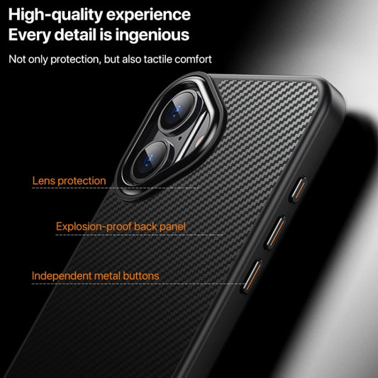 iPhone 17 Air Carbon Fiber Texture MagSafe Case Black