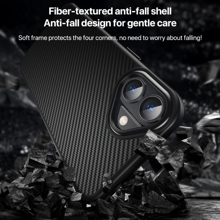 iPhone 16 Carbon Fiber Texture MagSafe Case Black