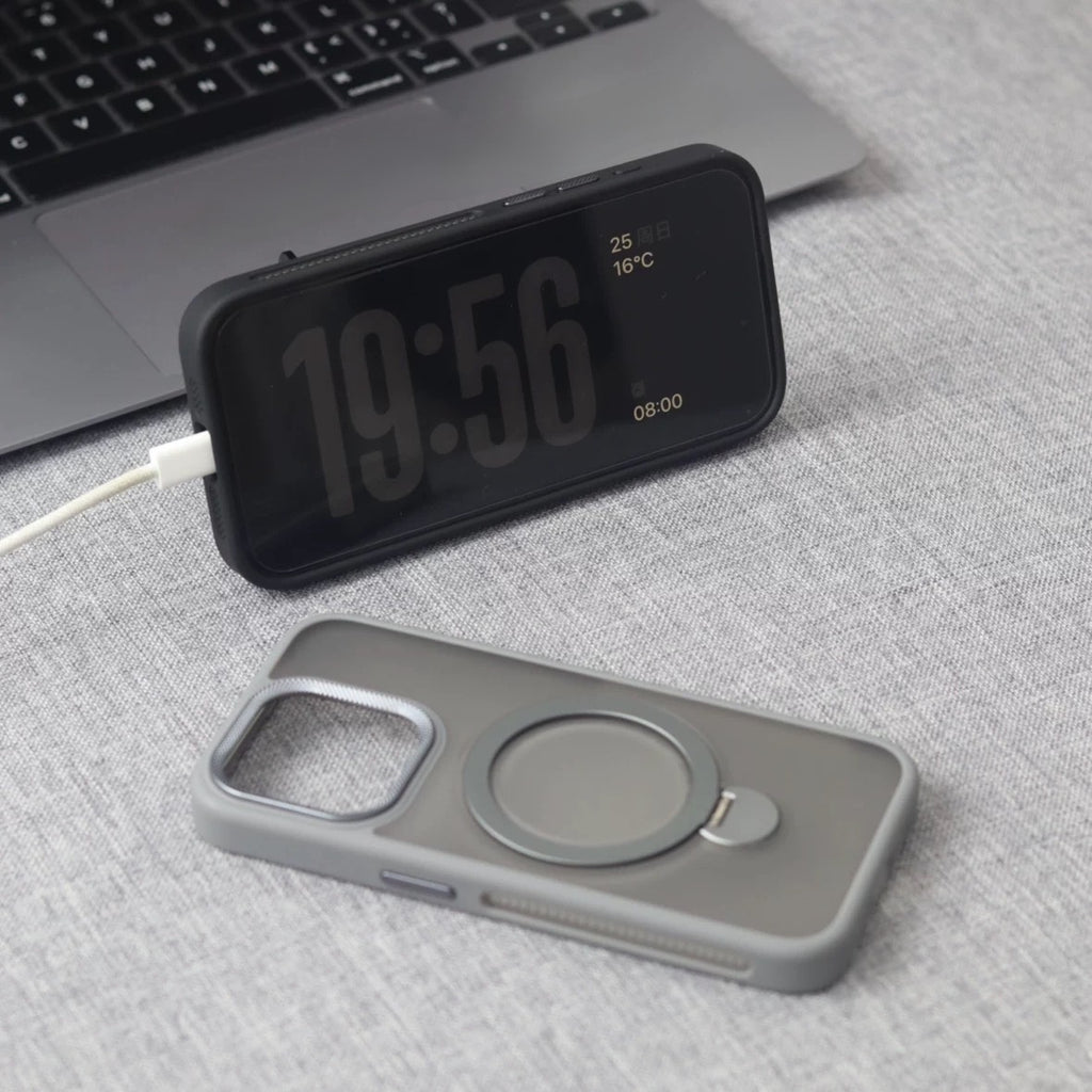 360°  Rotatable Invisible Stand Case for iPhone  – Grey