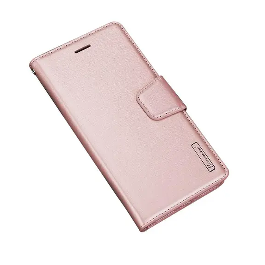 Hanman Flip Leather Wallet Case Rose Gold - iPhone Case