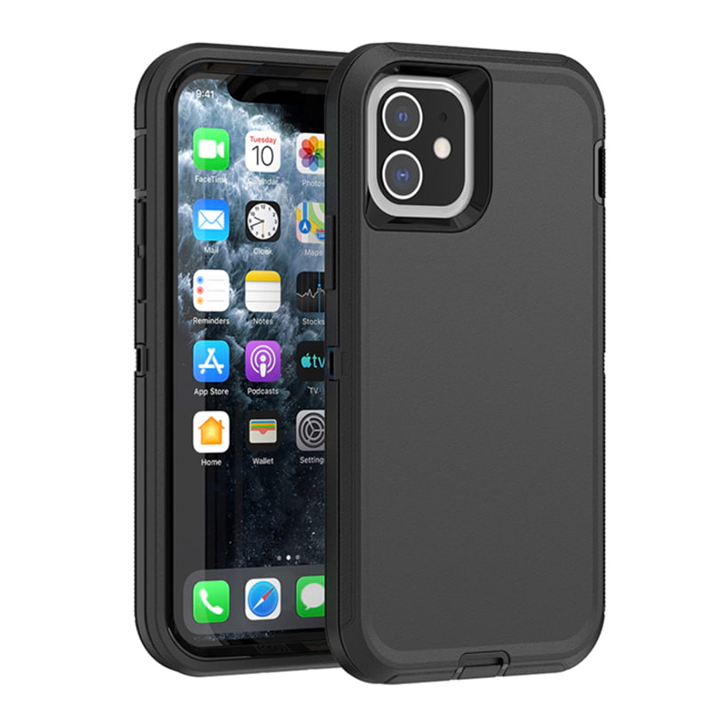 iPhone 11 Pro Heavy Duty Silicone Tough Case - Black
