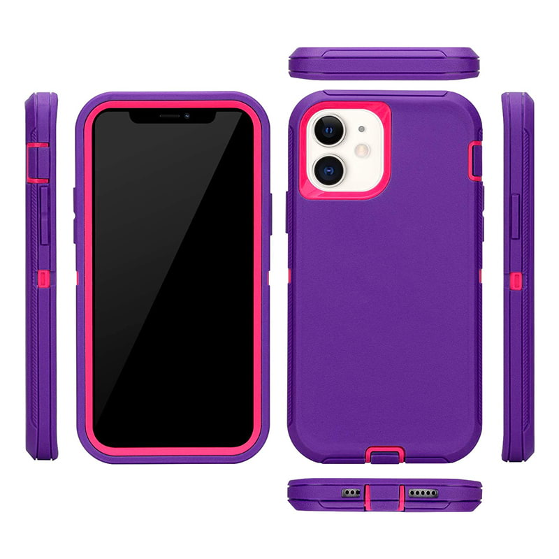 iPhone 12 mini Heavy Duty Silicone Tough Case - Purple