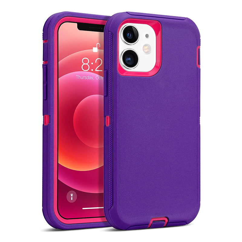 iPhone 12 mini Heavy Duty Silicone Tough Case - Purple