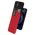 iPhone 12 mini Mercury Goospery Sky Slide Bumper Case with Card Holder - Red