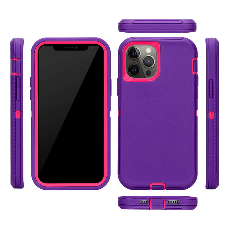 iPhone 13 Pro Heavy Duty Silicone Tough Case - Purple