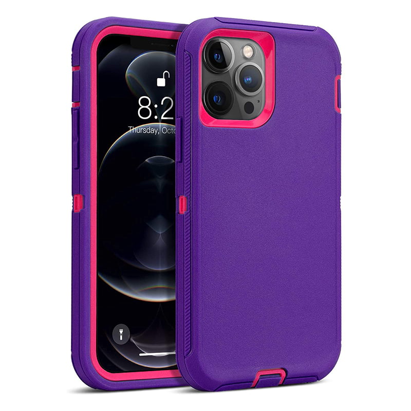 iPhone 13 Pro Heavy Duty Silicone Tough Case - Purple