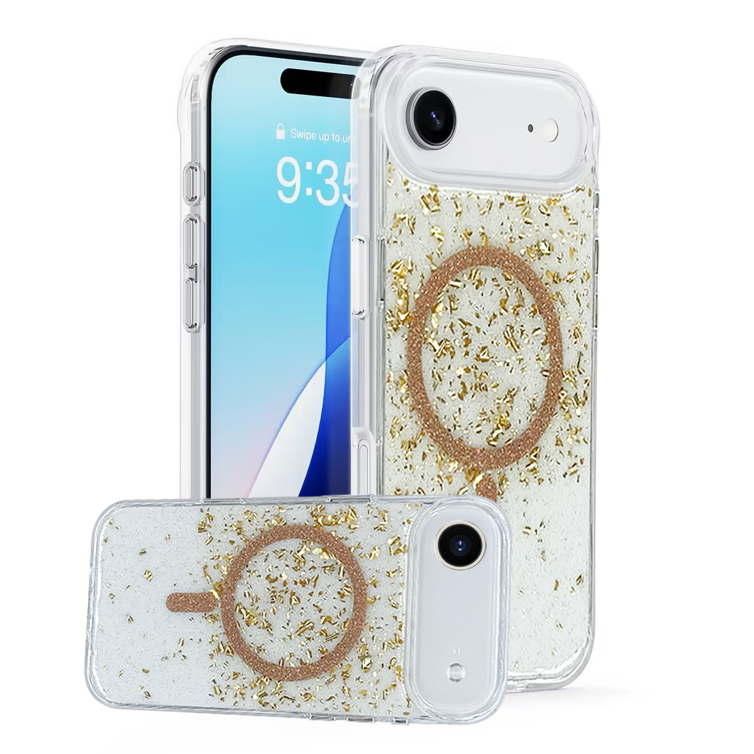 Nebula iPhone 17 Air Metal Dusted Magsafe Case Gold