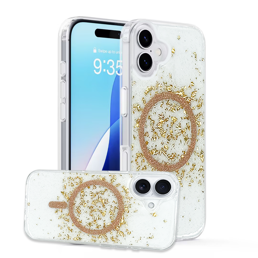 Nebula iPhone 17 Air Metal Dusted Magsafe Case Gold