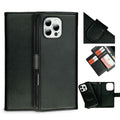 Nebula iPhone 16 Pro Magnetic Detachable Leather Wallet Case Black