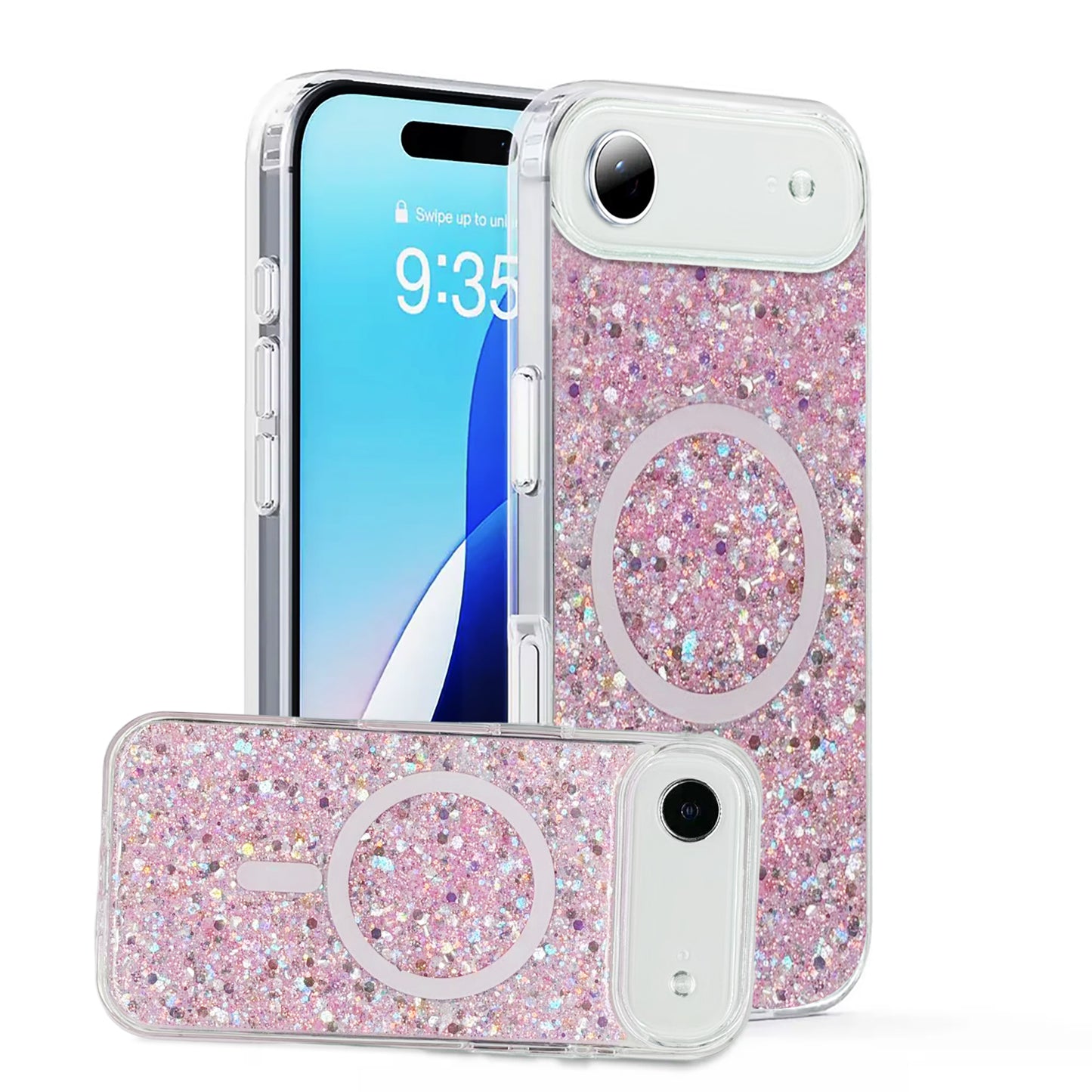 Nebula iPhone 17 Pro Max Magic Glitter Case Pink