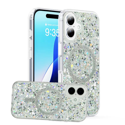 Nebula iPhone 17 Pro Max Magic Glitter Case White Silver
