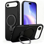 iPhone 17 Series Magsafe Invisible Silicone Stand Case - Black