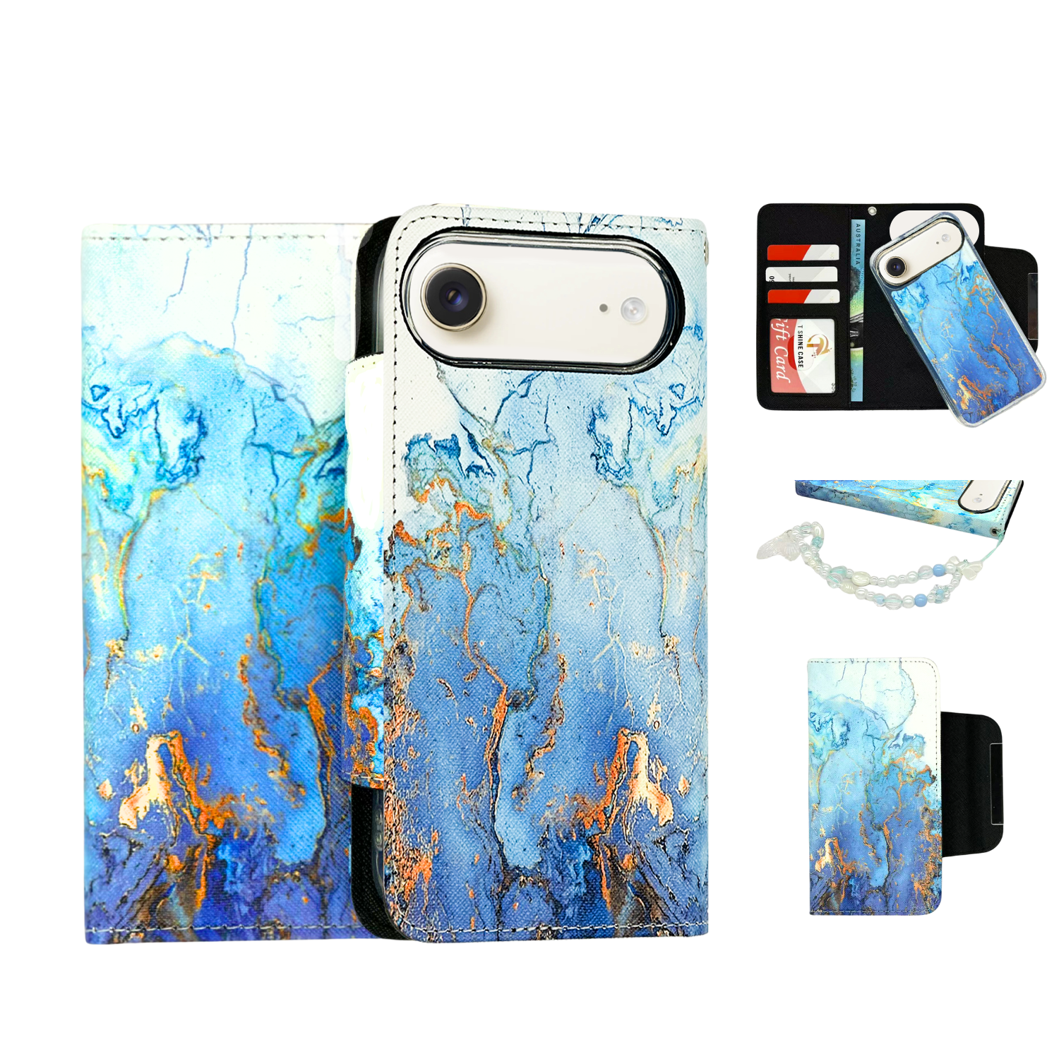 Magnetic Detachable Wallet Case Fantasy Watercolor case - iPhone 17 series
