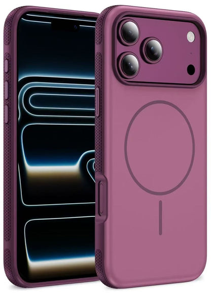Magnetic Matte Protective Case-Dark Cherry