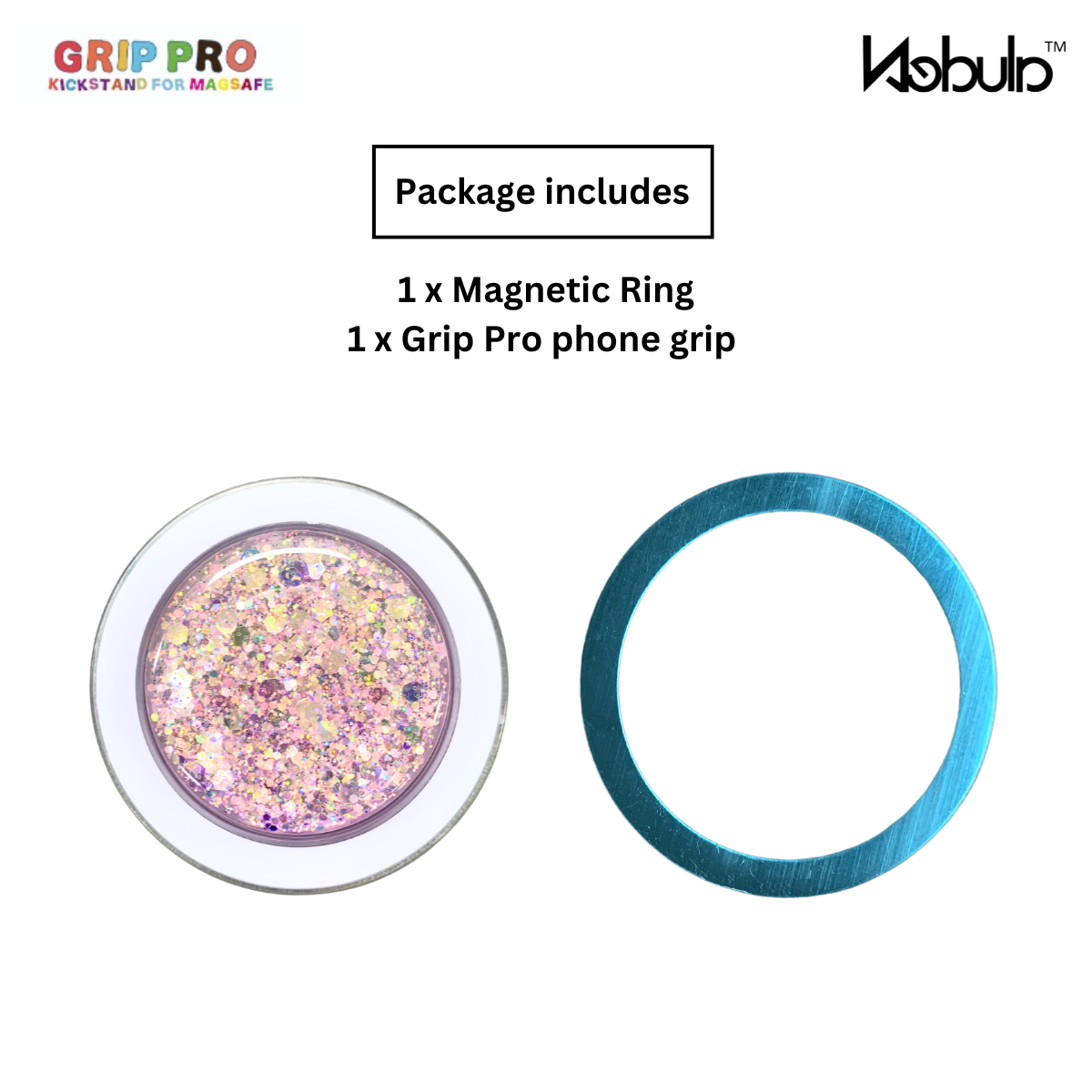 GripPro Magnetic Phone Ring  Confetti Blush