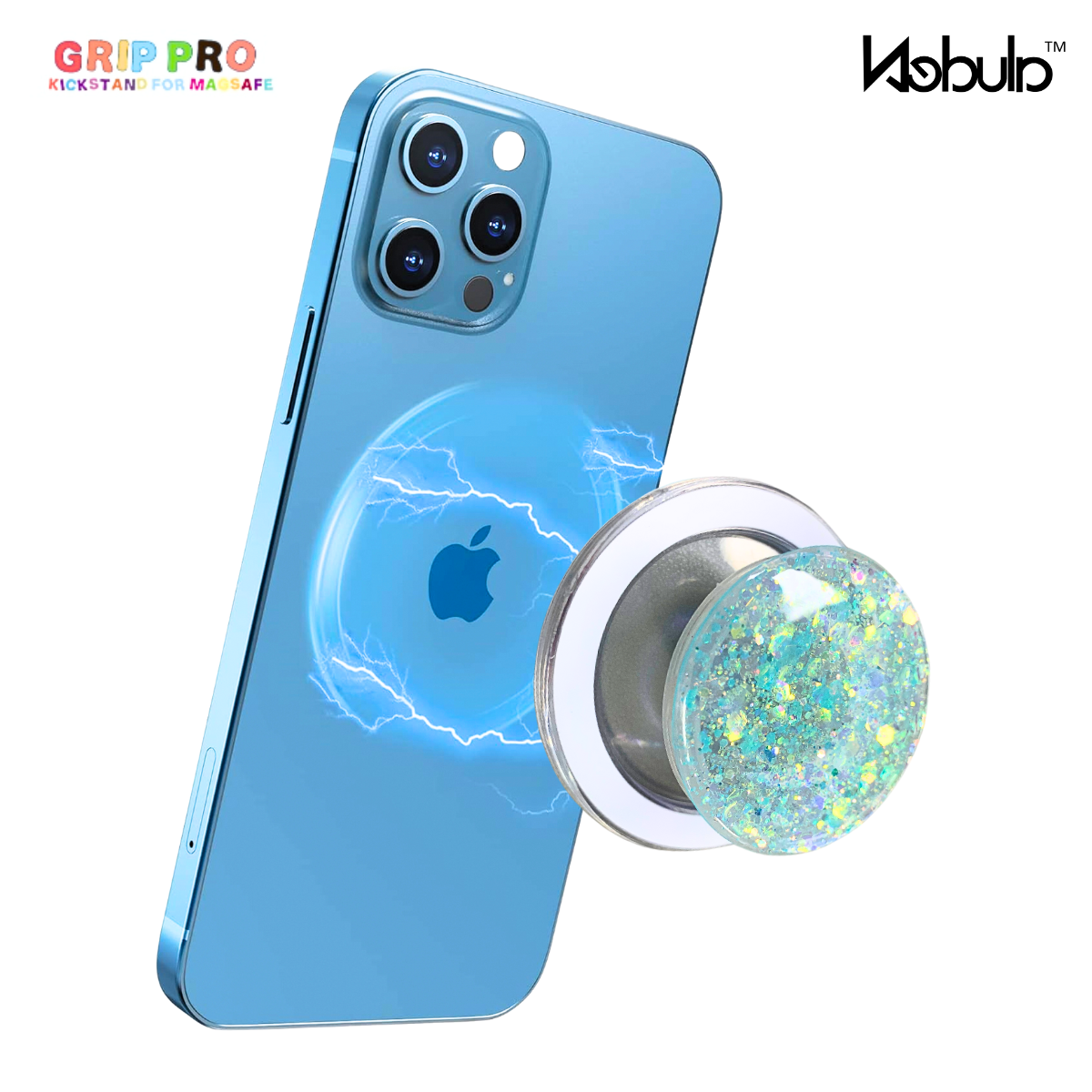 GripPro Magnetic Phone Ring  Confetti Ice Blue