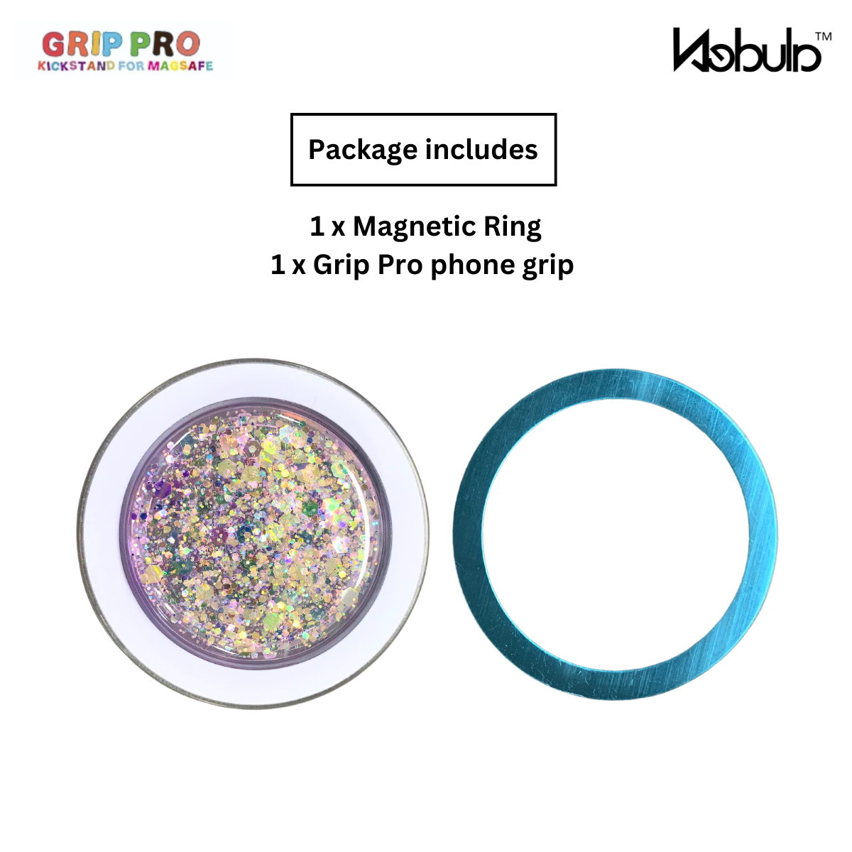 GripPro Magnetic Phone Ring  Confetti Purple