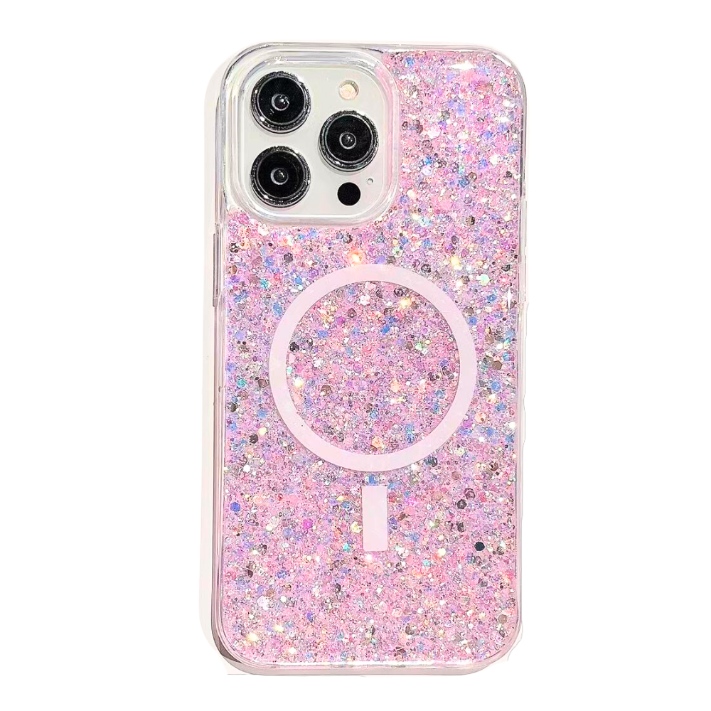 Nebula Magic Glitter iPhone MagSafe Case – Pink