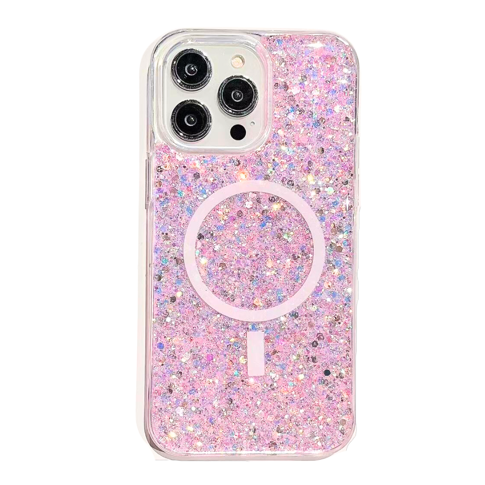 Nebula iPhone 16 Magic Glitter Case Pink