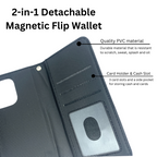 Magnetic Detachable Wallet Case Black - iPhone Cases