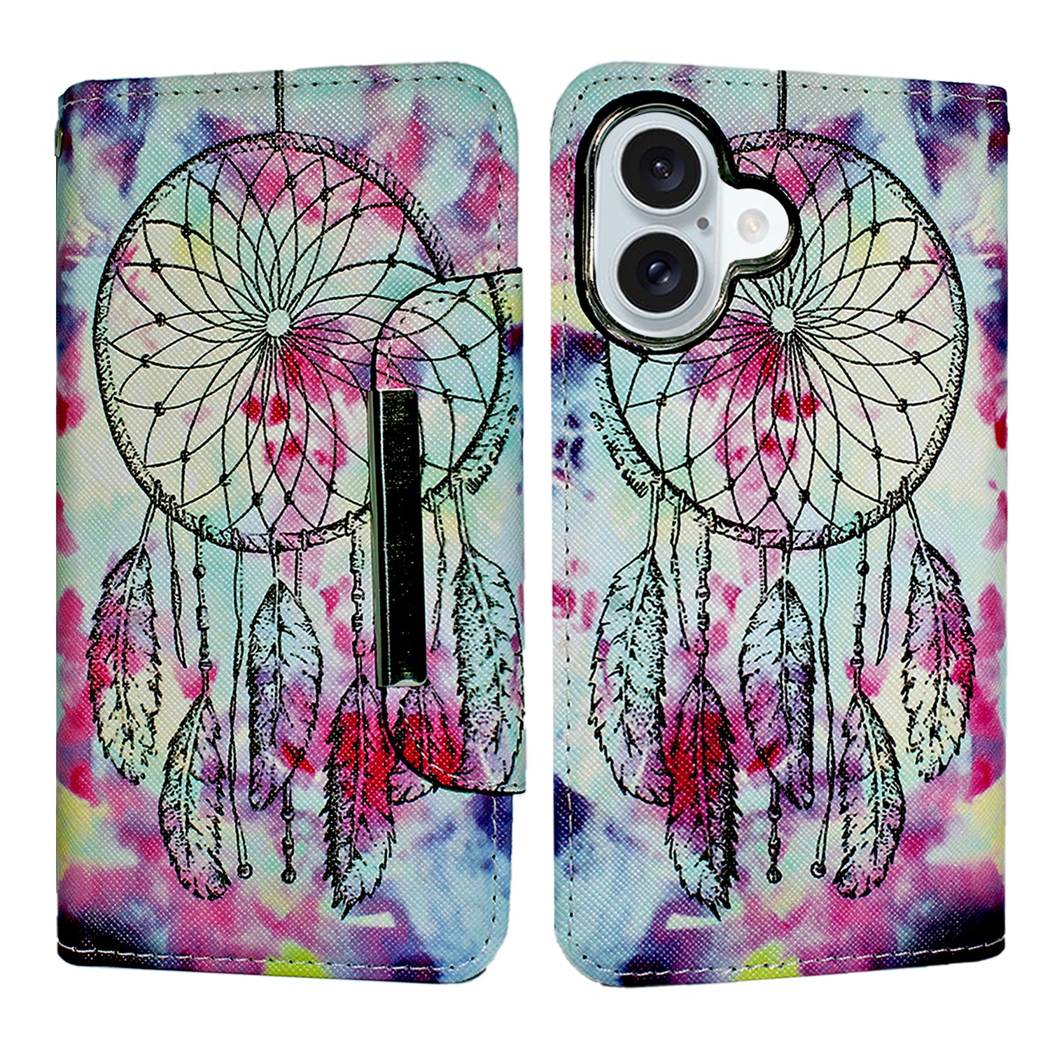 Magnetic Wallet Case Dream Catcher (Color) - iPhone Cases