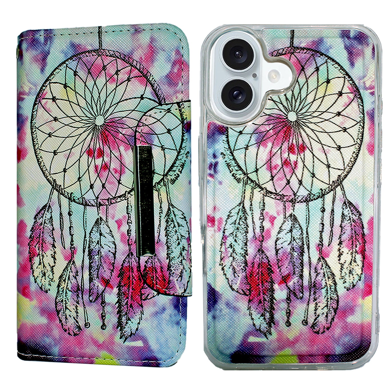 Magnetic Wallet Case Dream Catcher (Color) - iPhone Cases