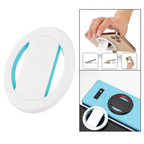 Magnetic Rotatable Phone Grip and Phone Stand White Cyan