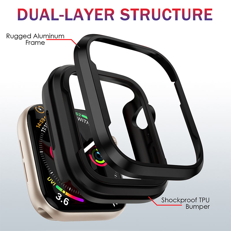 Nebula Apple Watch Protection Edge Case 45mm - Black